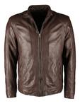 Кожаная куртка JCC 6010007 2, коричневый - фото