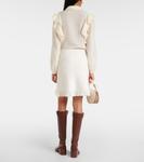 Мини-юбка букле с бахромой Chloé, белый - фото 3