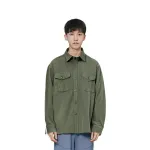 Рубашка мужская оливковая Uniqlo, оливковый - фото 6