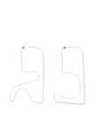 Серьги геометричной формы Courrèges, белый - фото