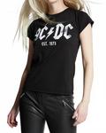 Футболка AC/DC 1973 Baby в черном цвете Recycled Karma - фото