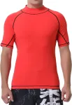Мужская компрессионная футболка с высоким воротником Red Plume, быстро сохнущая, для бега и велоспорта - фото 2