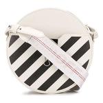 Сумка Off-White Diag Round shoulder bag Black/White - фото