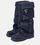 Боевые ботинки Robin из денима The Attico, Dark Blue - фото 5