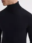 Джемпер Reiss Caine Merino Wool Roll Neck, черный - фото 4