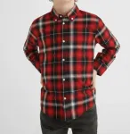 Рубашка с длинными рукавами в клетку с начесом, цвет годжи Mayoral - фото