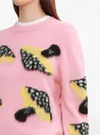 Свитер с принтом MSGM, розовый - фото 5