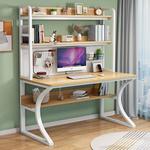 Компьютерный стол Xinmeikai 100x60 см черный + светлый орех [Pegboard] с полкой - фото 4