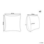 Декоративные подушки набор из 2-х штук Beliani, бежевый - фото 3