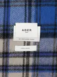 Шерстяной шарф в клетку Ader Error, синий - фото 2