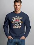Neverless Свитшот 'Racing Skull' в цвете Navy - фото 2