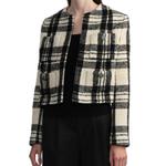 IRO NIGHT Клетчатый укороченный пиджак, Black - фото 4