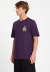 Футболка с принтом CATV Volcom, фиолетовый - фото 6