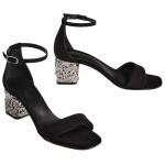 Сандалии женские Hermès на толстом кабулке, черный - фото 5