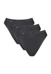 Набор из 3 женских трусов с узкой талией Basic+ sloggi, черный - фото
