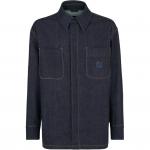 Джинсовая куртка с вышитым логотипом Fendi, синий - фото