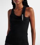 Майка из хлопкового джерси Washing Clip Coperni, черный - фото 5