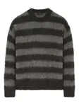 Свитер в полоску Alanui, черный - фото