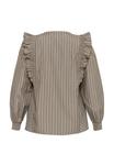 Блуза Kaffe Curve JERRIA, Morel Black Coffee Stripe/Black - фото 4