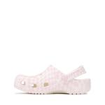 Сабо Crocs Classic Warped Checker Clog, белый/розовый - фото