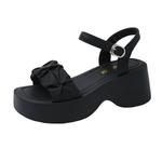 Сандалии с одним ремешком женские WUJI, Black - фото