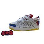 Кроссовки для скейтборда унисекс низкие белые Dbeuatiful, бело-сине-красные - фото 7