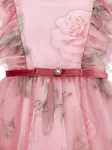 Платье с оборками Monnalisa, розовый - фото 3