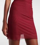 Сетчатое мини-платье Toni с воротником халтер SIR, Berry - фото 5