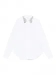 Рубашка с украшенным воротником Alexander Mcqueen, белый - фото
