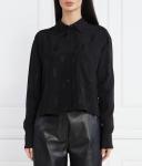 Рубашка женская Hugo свободного кроя из вискозы, черный - фото