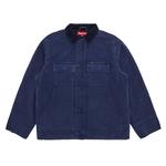 Куртка Supreme Old English Canvas Work Jacket, Navy - фото