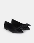 Балетки Lutu из атласа с бантом Adeba, черный - фото 2