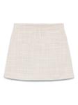 Мини-юбка из твида А-силуэта Theory, нейтральный - фото
