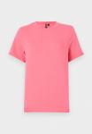 Футболка Pieces PCRIA FOLD UP SOLID TEE, Pink Lemonade/Pink - фото 5