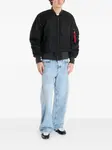 Бомбер с эффектом потертости и внутренним карманом Alpha Industries, черный - фото 2