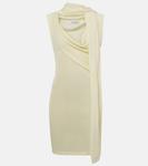 Мини-платье с драпировкой и шарфом Aya Muse, Butter Yellow - фото