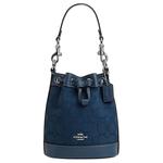 COACH Тканевая сумка-ведро с кожаными вставками - фото