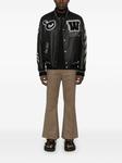 Куртка-бомбер из цельной кожи Off-White, черный - фото