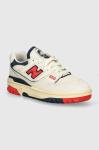 Кроссовки New Balance 550 из замши, бежевый/красный/синий - фото 2
