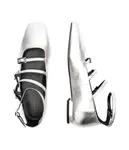 Кожаные балетки Luke Alohas, серый - фото 4