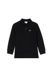 Топ Lacoste LONG SLEEVE PIQUÉ POLO, Black - фото