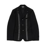 Топ Comme des Garçons Black Single Breasted Blazer With Studs, Black - фото