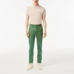 Брюки Mid rise Slim cut LACOSTE, хаки - фото 2