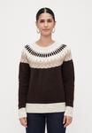 Джемпер Vero Moda Petite VMSIMONE NORDIC , Chocolate Torte/Silver Mink/Birch/Dark Brown - фото