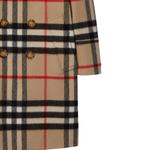 Детское пальто Burberry, хаки - фото 5