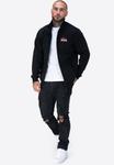 Толстовка Lonsdale Zip-up sweatshirt, Black/White/Red/Black - фото 2