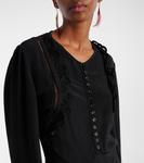 Фаустина платье макси с английской вышивкой Isabel Marant, черный - фото 4