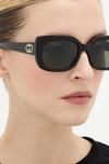 Солнцезащитные очки Gucci, черный - фото 7