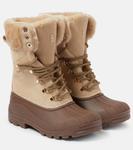 Замшевые ботильоны wellington с отделкой из овчины Bogner, бежевый - фото