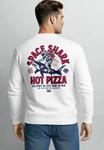 Толстовка Neverless MIT BACKPRINT SPACE SHARK PIZZA, Weiß/White - фото